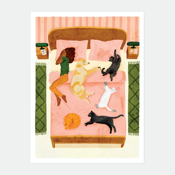 Grußkarte Happy Pets von  ALL THE WAYS TO SAY , Katzen & Hunde