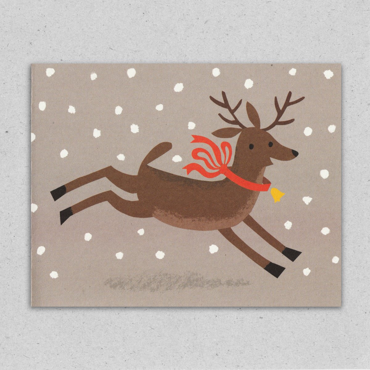 Kleine Doppelkarte "Prancer" Rentier von  Lisa Jones Studio