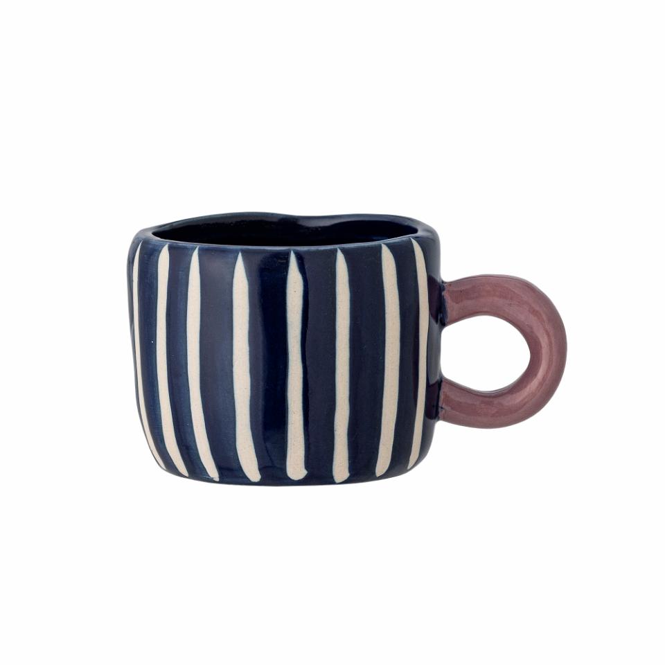 Nini Tasse, Blau, Steingut von Bloomingville, D7,5xH5 cm, handbemalt  