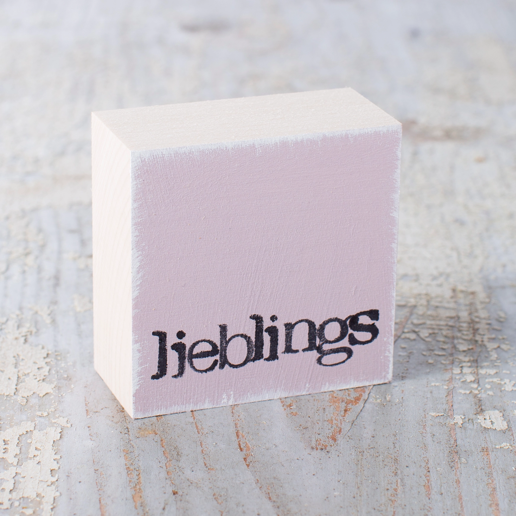 Textplatte "lieblings" rosa von iopla , 6 x 6 cm