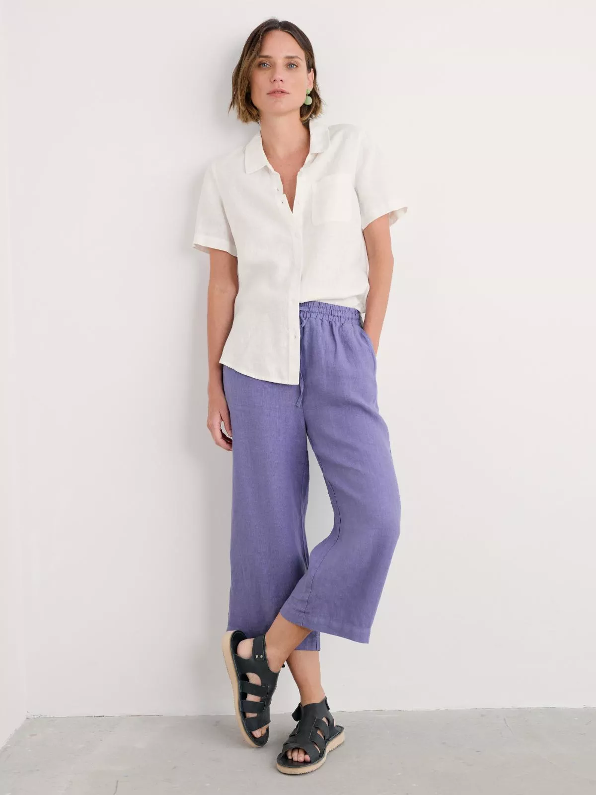 SEASALT CORNWALL Leinenhemd Drydock Shirt-Chalk