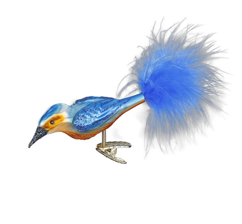 Inge Glas  Vogel "Eisvogel"  Weihnachtsvogel, Christbaumschmuck, ca. 10 cm 