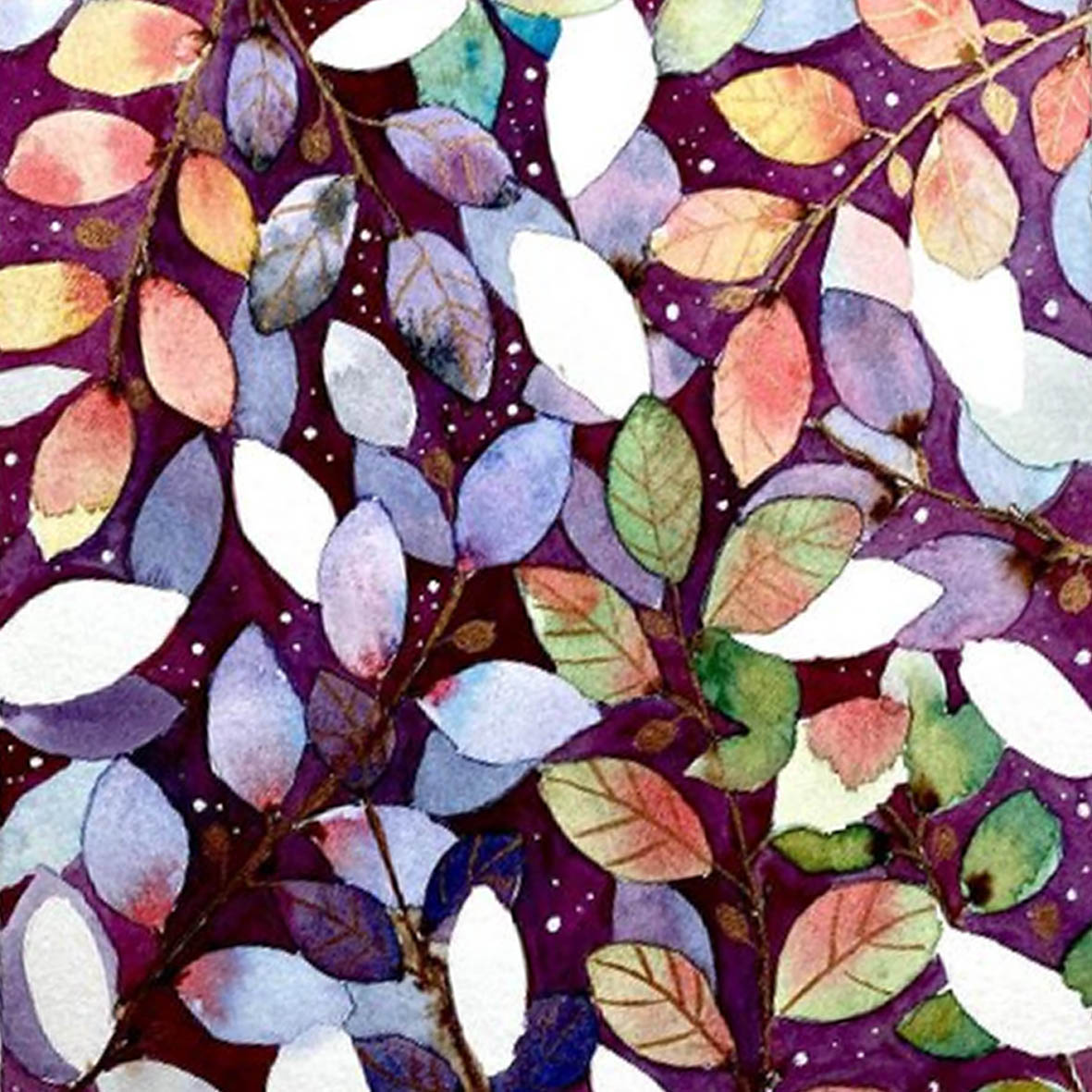 Papierservietten "Purple Rain"Herbst, 33 x 33 cm von ppd  