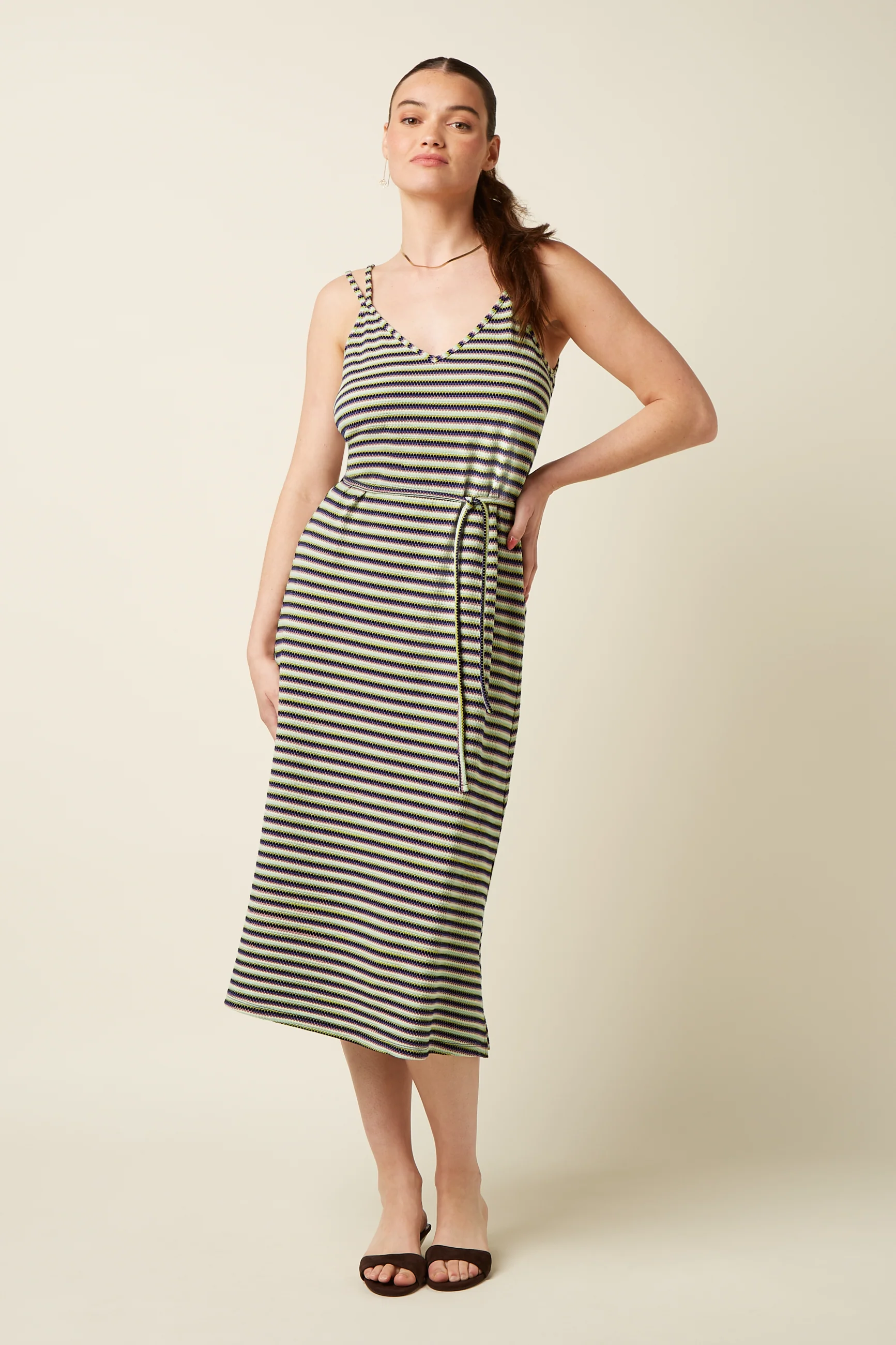 % King Louie Nadya Dress Beebop Stripe, Farbe Black - Beebop Stripe, Kleid