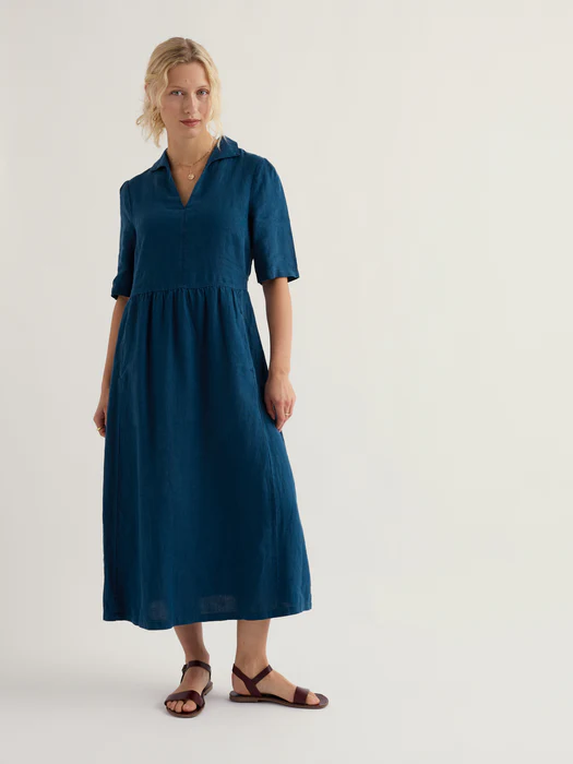 SEASALT CORNWALL Leinenkleid Fen Violet Dress-Ocean Drift