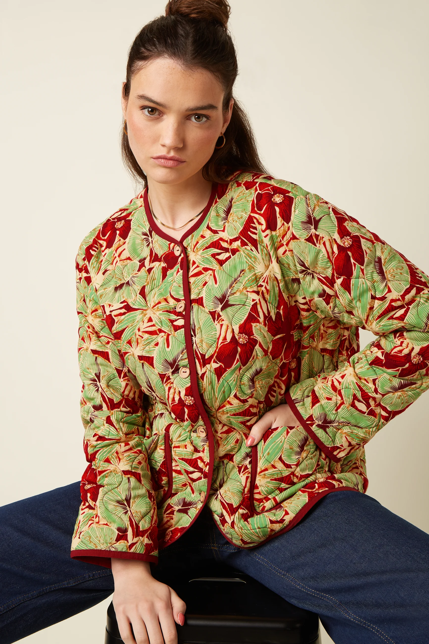 % King Louie Jiggy Jacket Rico, Fire Red , Jacke