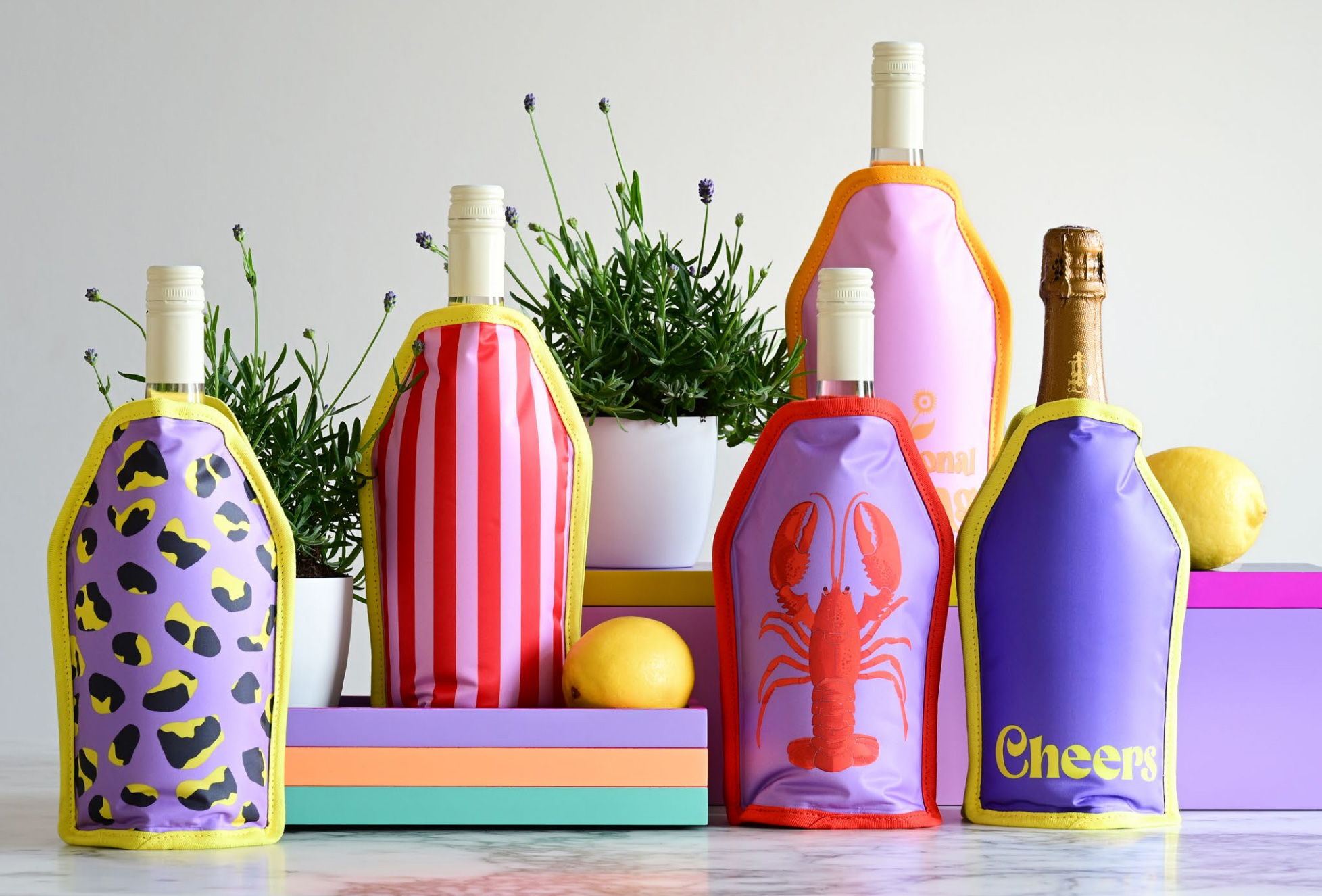 Froid, Kühlmanschette, Motiv: Vivre d´Amor , rot-blau