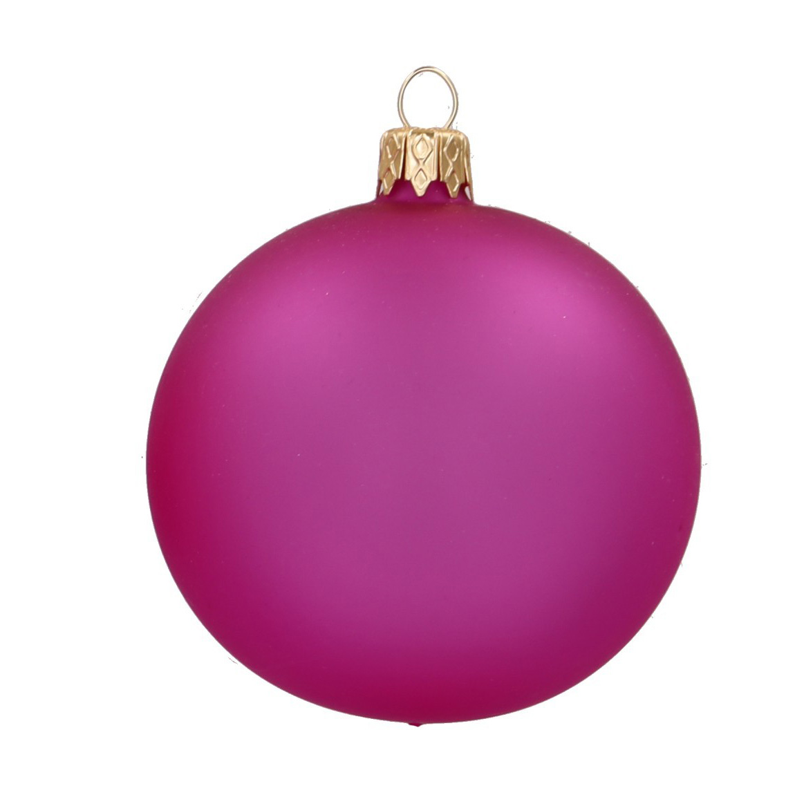 Weihnachtskugel UNI PINK transparent matt, D. ca. 8 cm