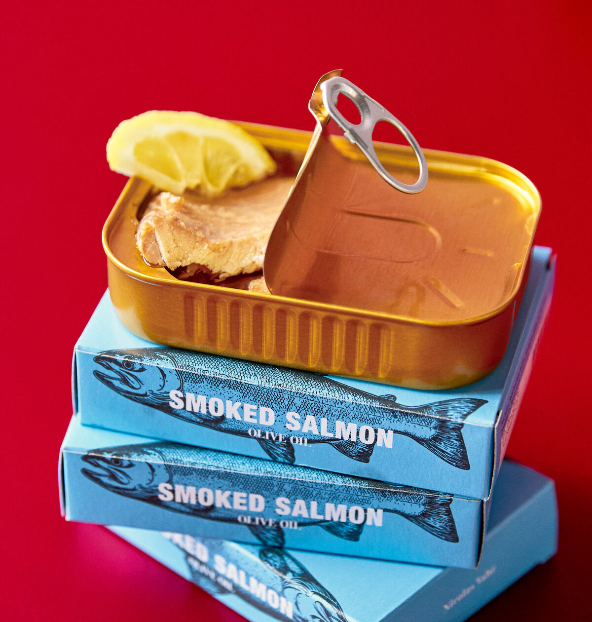 Nicolas Vahe Smoked salmon, Olive oil, 110 g, Fischdose