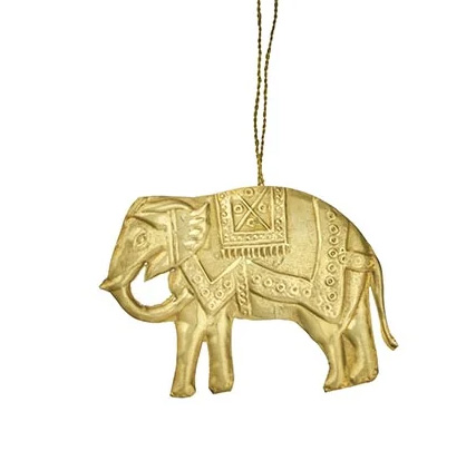 Bungalow XMAS Golden Ornament Elefant, ca. 10,5 x 7,5 cm  cm von Bungalow    