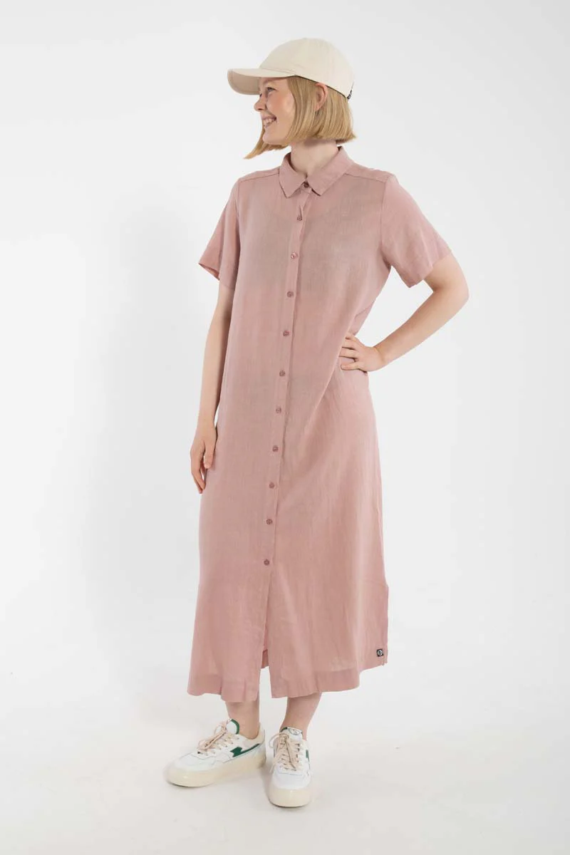 Danefae Danepippi Modal Leinenkleid Rose Beige % Größe XXL / 44