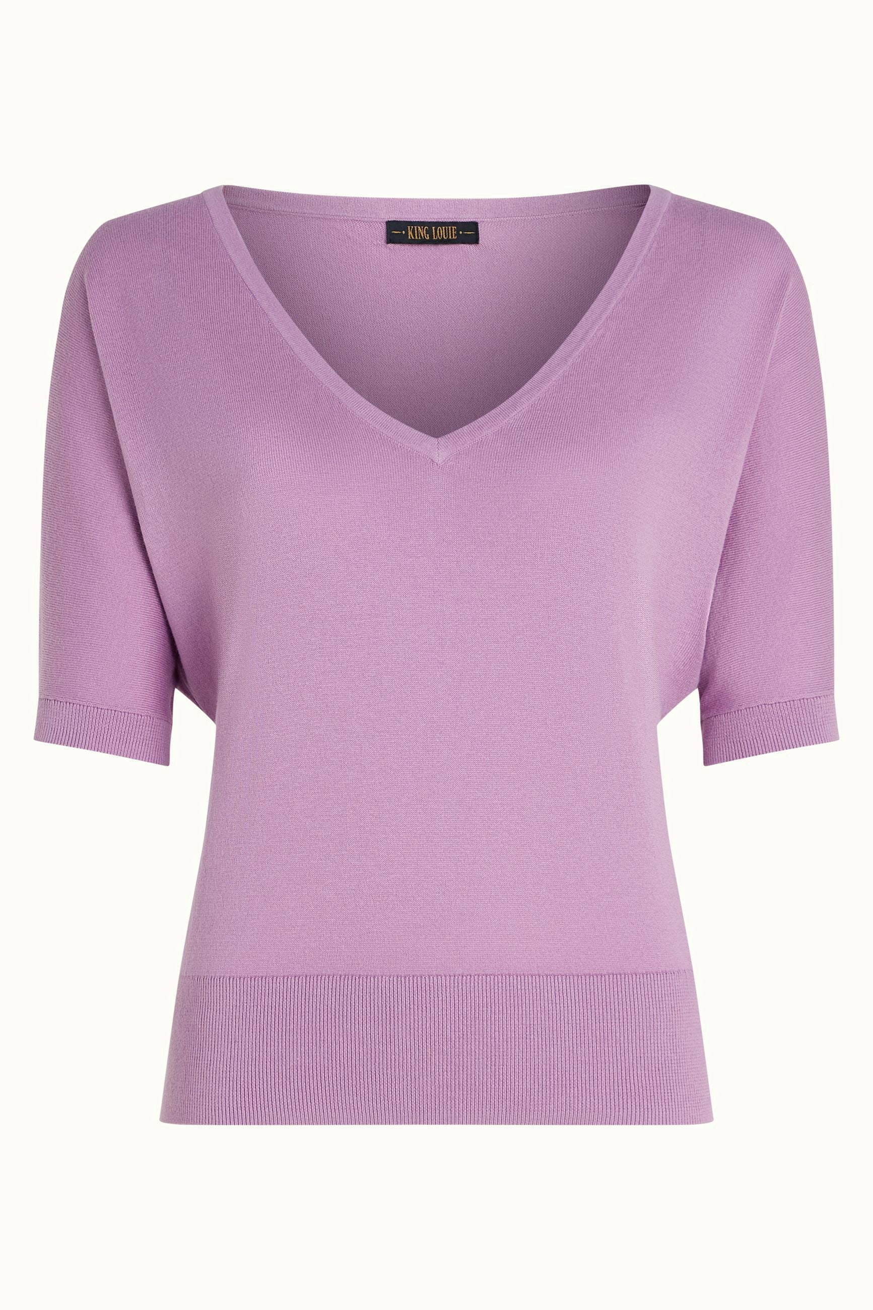 King Louie Valentina Top Club - Short Sleeve, Farbe: Crocus Lilac