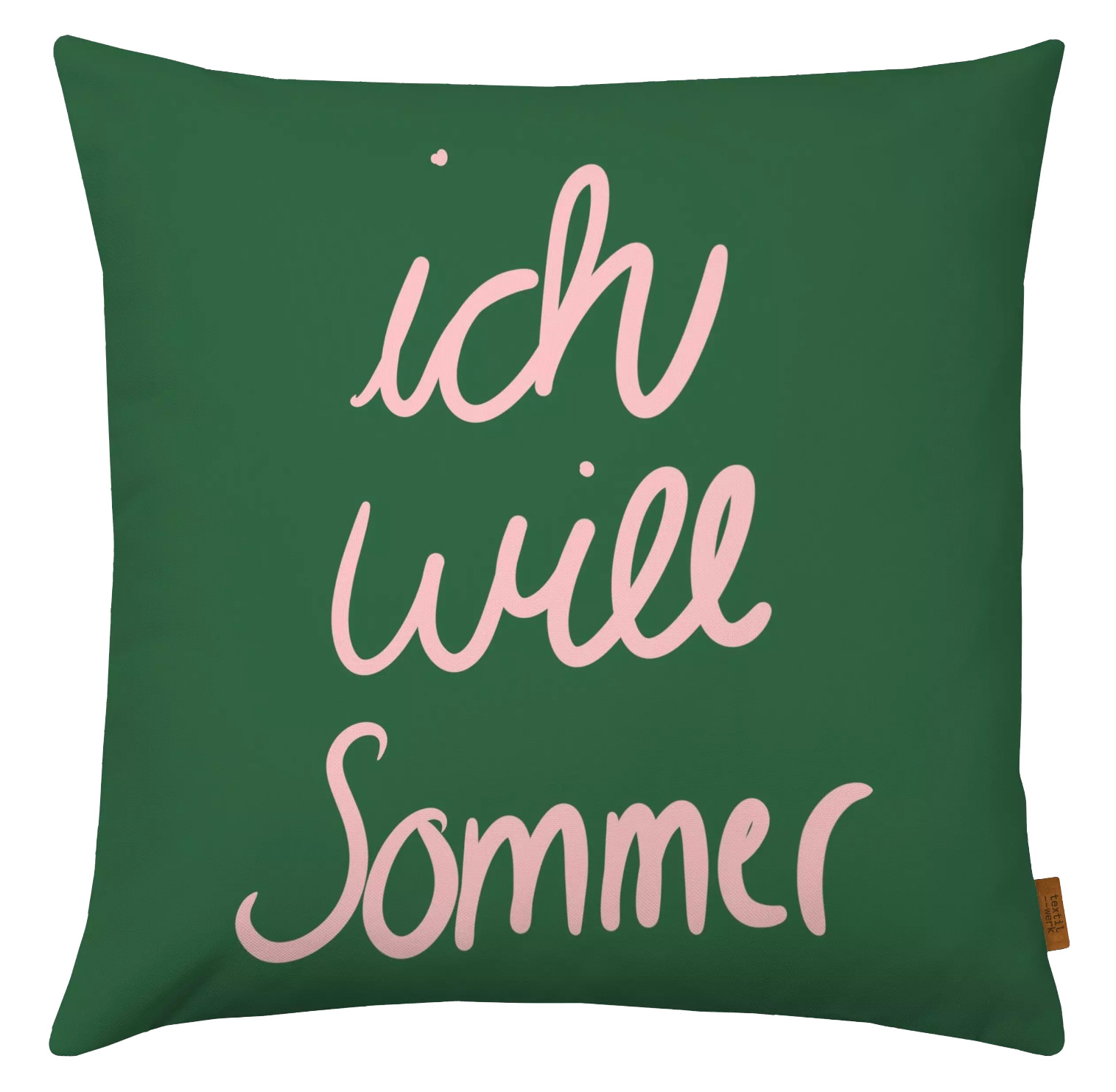 Kissenhülle " ich will Sommer", ca. 40 x 40 cm , Polyester Canvas 