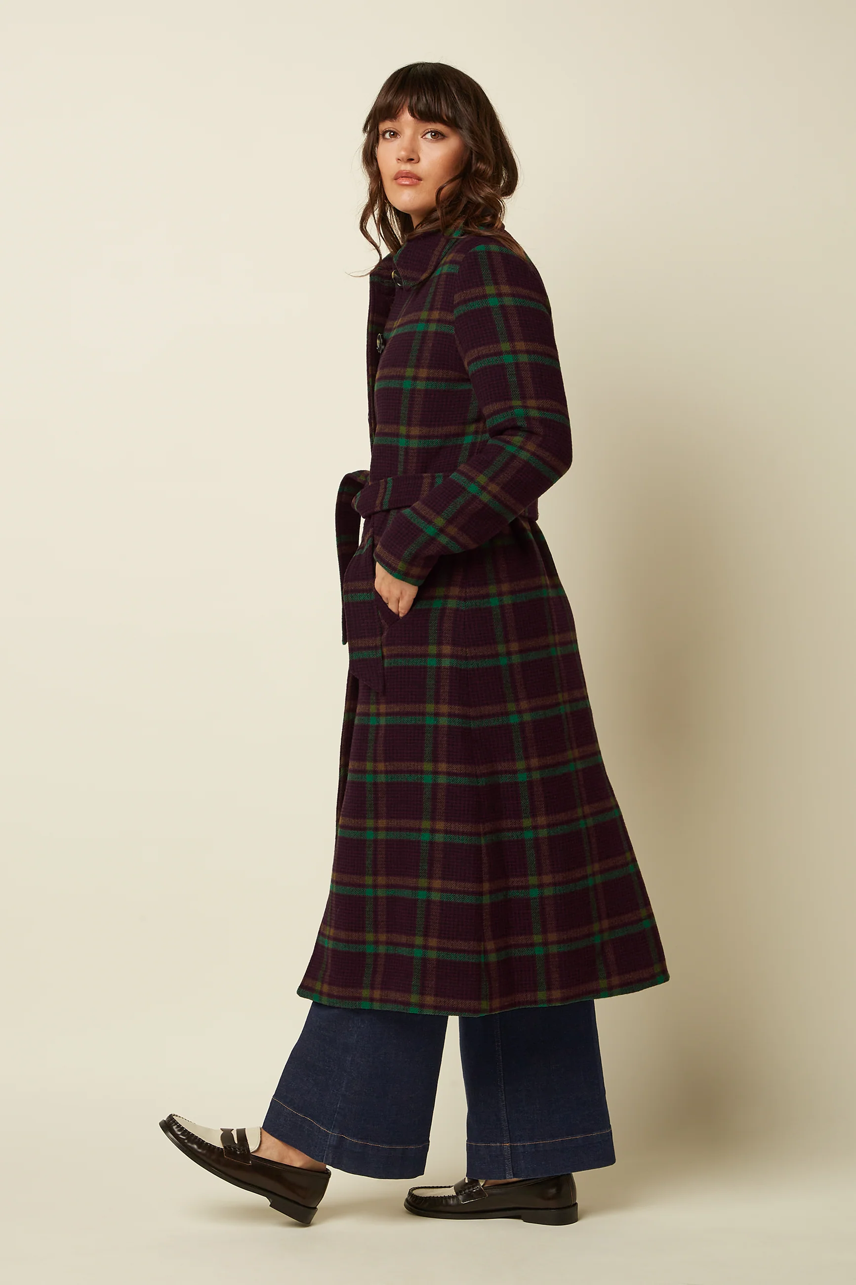 King Louie Arabella Coat Vera Check, Größe 38, Mantel