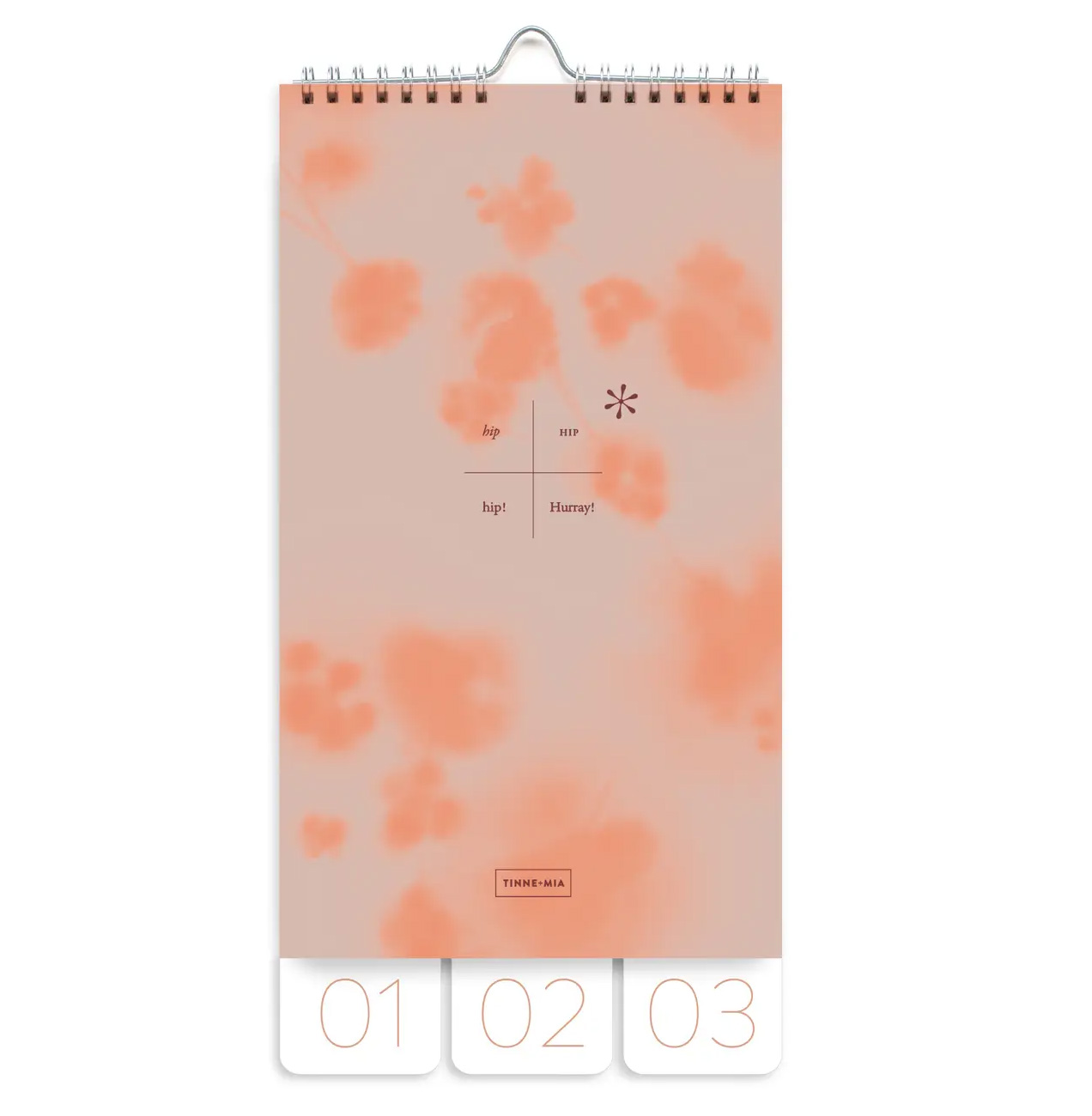 Tinne+Mia Geburtstagsplaner, Pinnkarton - Fleur de cerisier, ca. 15 x 30 cm 