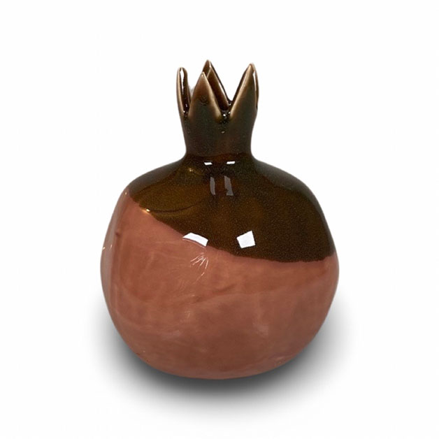 Granatapfel Vase terra, Keramik, Medium, ca. 10,5 x 13 cm