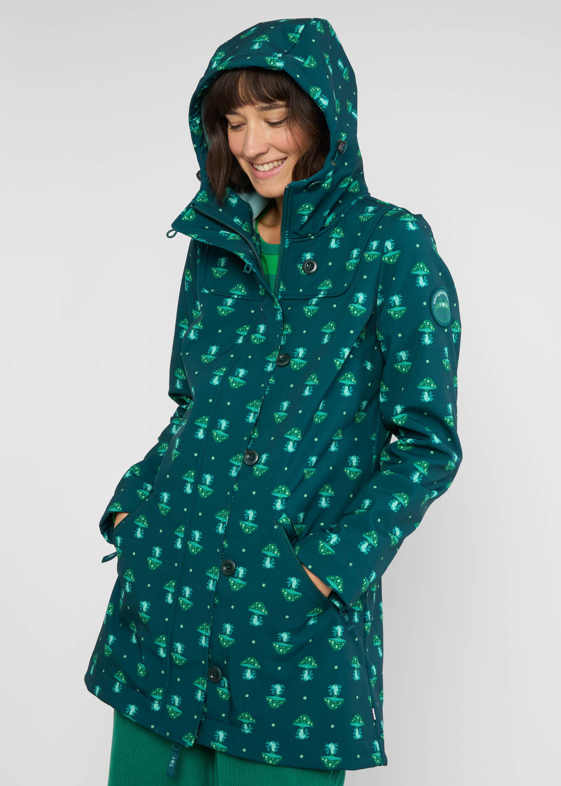 % Blutsgeschwister Softshelljacke Wild Weather - magical night mushroom