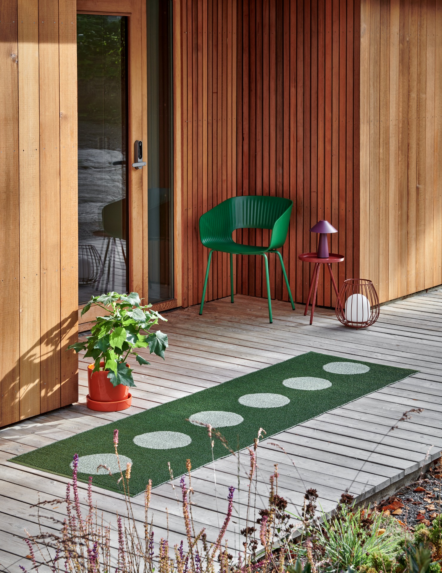 pappelina Teppich VERA POP LEAF MISTY MINT , ca. 70 x 200 cm