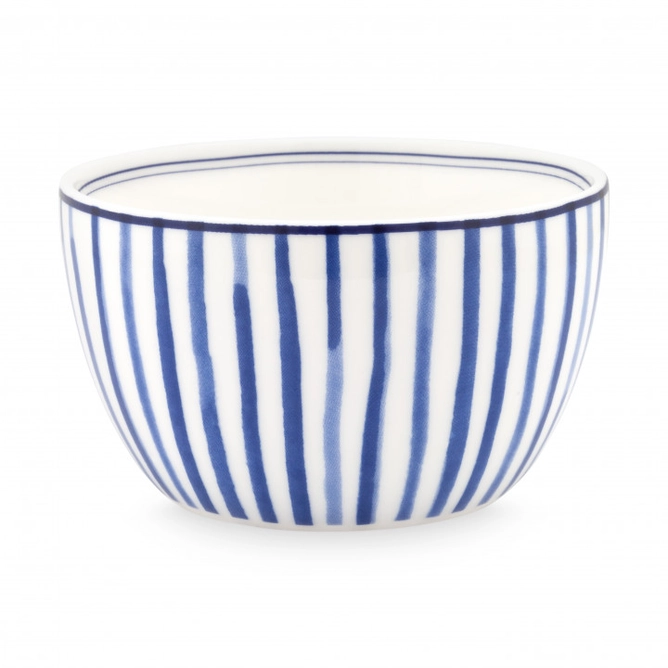 Dipschale mit Tulpenstreifen D. ca. 9,5 cm  von Heinen Delfts Blauw, Holland, Niederlande  