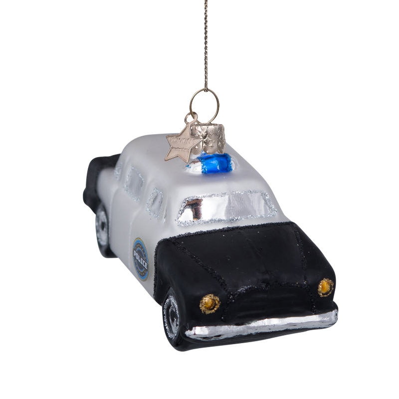 % Christbaumkugel American police car, Polizei, Höhe ca.4 cm, von Vondels, Auto 