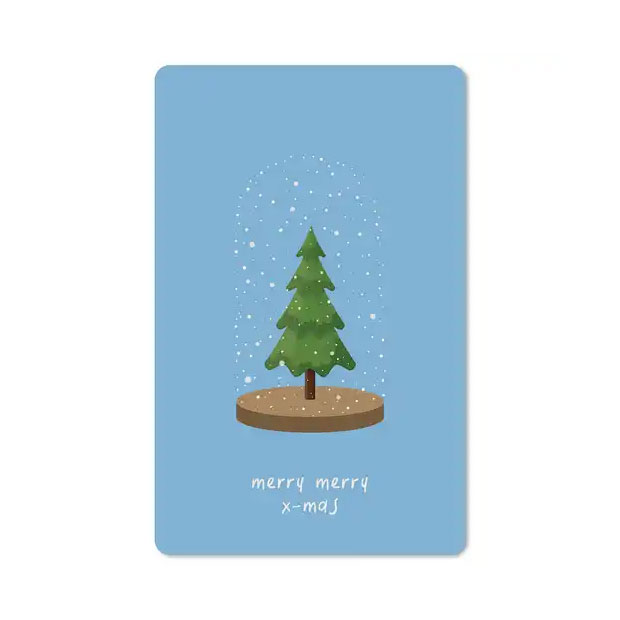 Lunacard Postkarte Weihnachten Merry merry X-mas