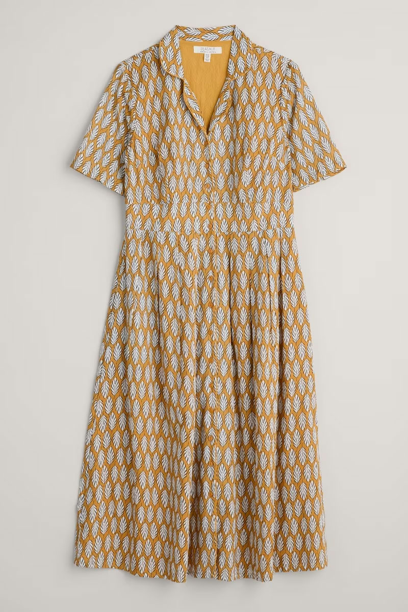 & SEASALT CORNWALL Kleid Charlotte Dress, Brushed Leaf Dark Sienna, % ...ein Kleid wie aus der Provence :-)