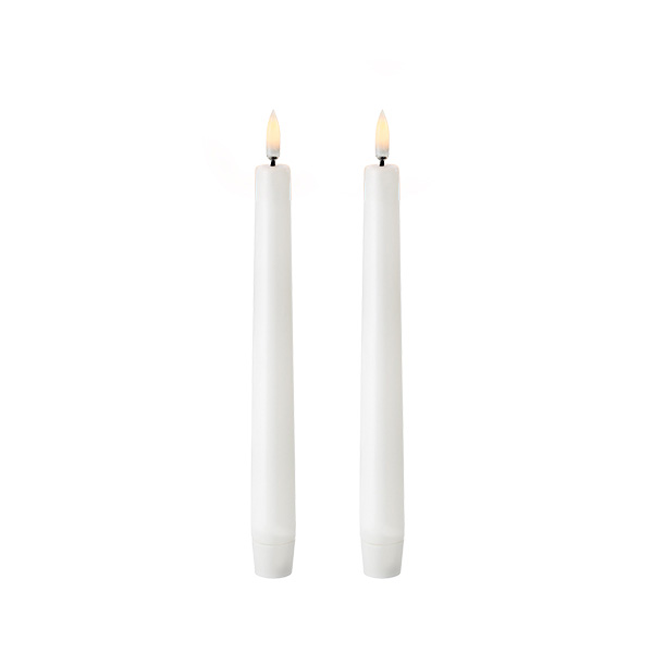 Piffany Copenhagen – UYUNI LIGHTING LED Stabkerze Nordic White 2-er Set, ca. 2,3 x 20,5 cm