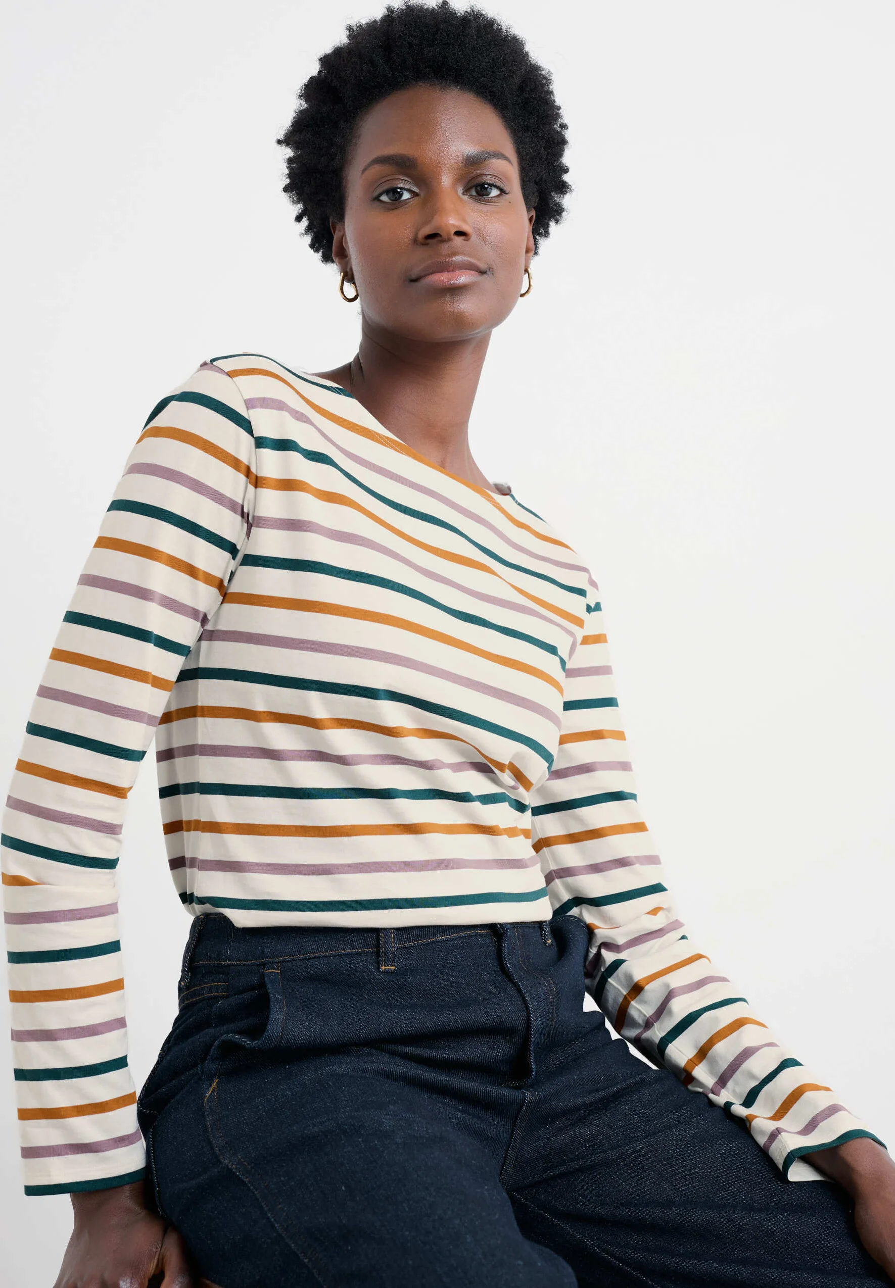SEASALT CORNWALL Sailor Shirt-Tri Breton Verte