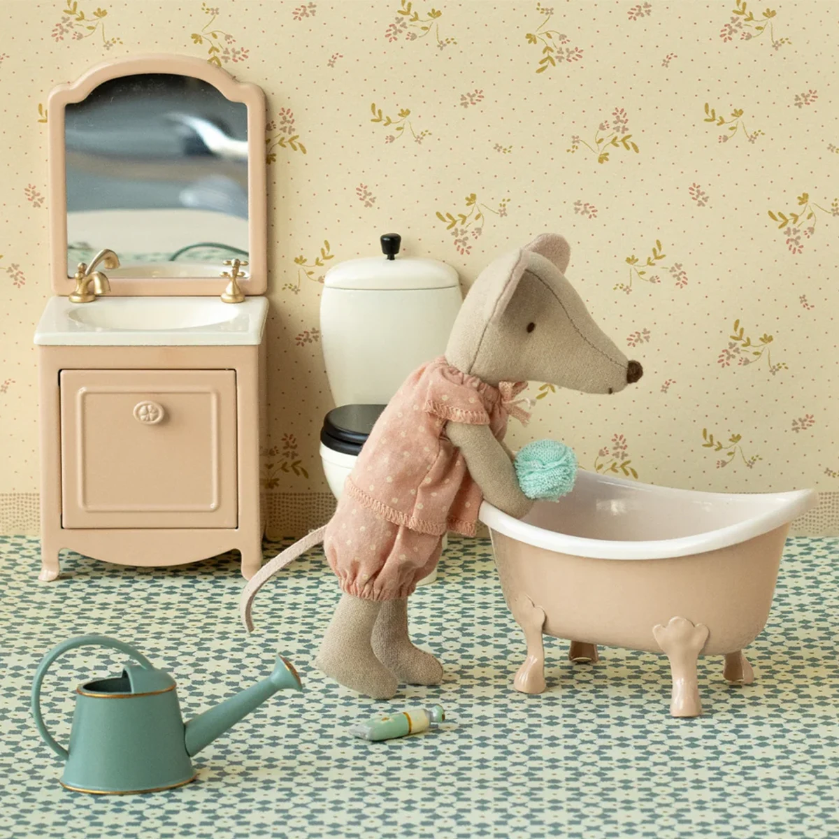 Maileg Badewanne, Maus – Rosa