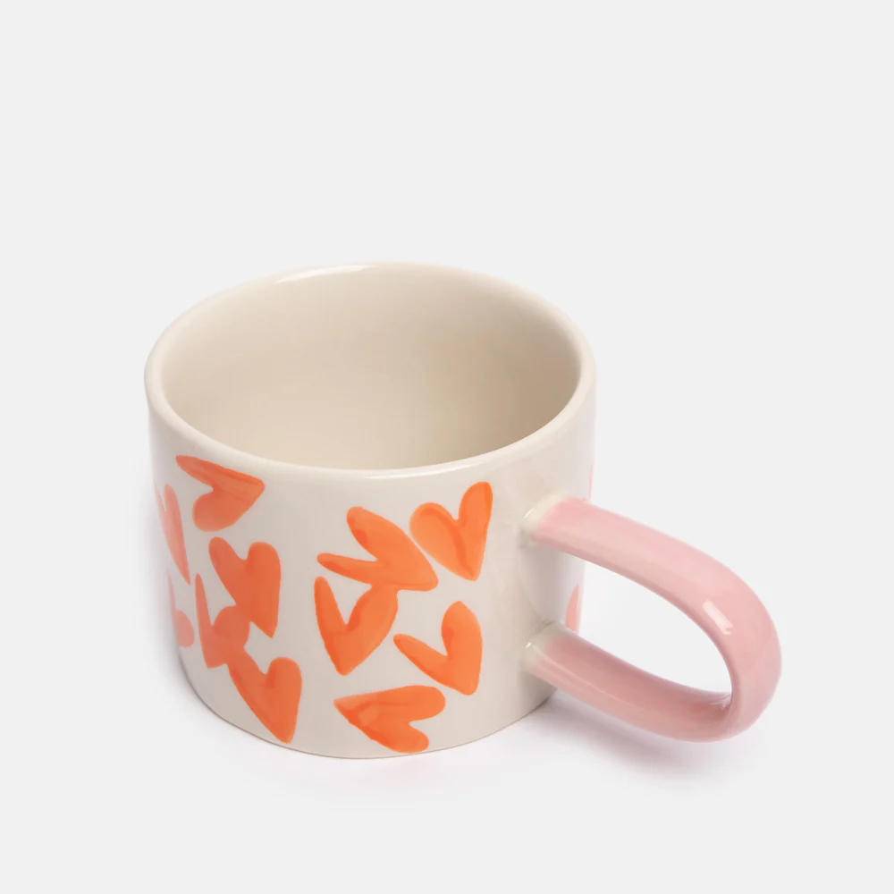 Caroline Gardner Tasse  Orange Hearts/Herzen, Becher  