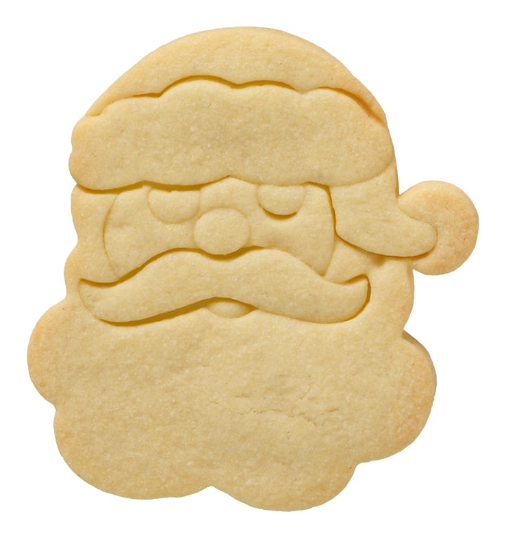Ausstecherle  Weihnachtsmann-Gesicht, 10,5 cm, Edelstahl von Birkmann, mit Innenprägung, Prägeausstecher, Ausstechform 