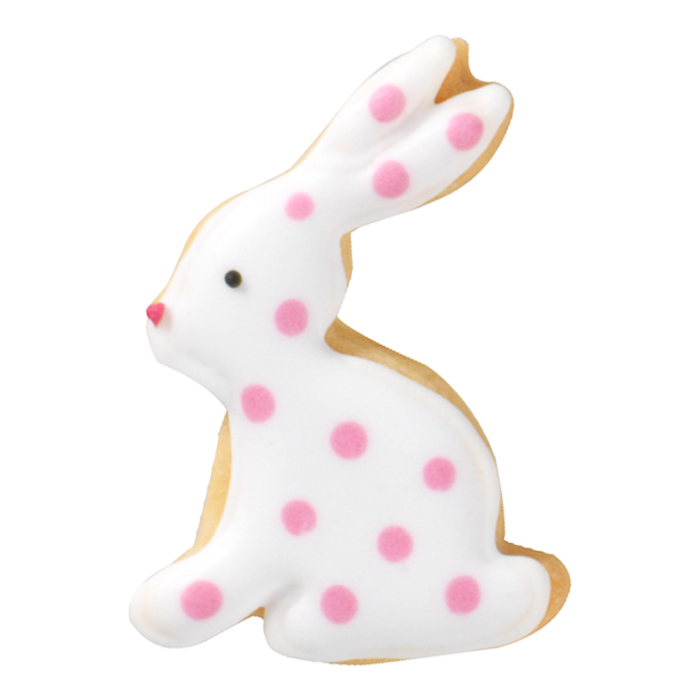 Ausstecherle Hase sitzend 4 cm, Edelstahl von Birkmann, Prägeausstecher, Ausstechform  