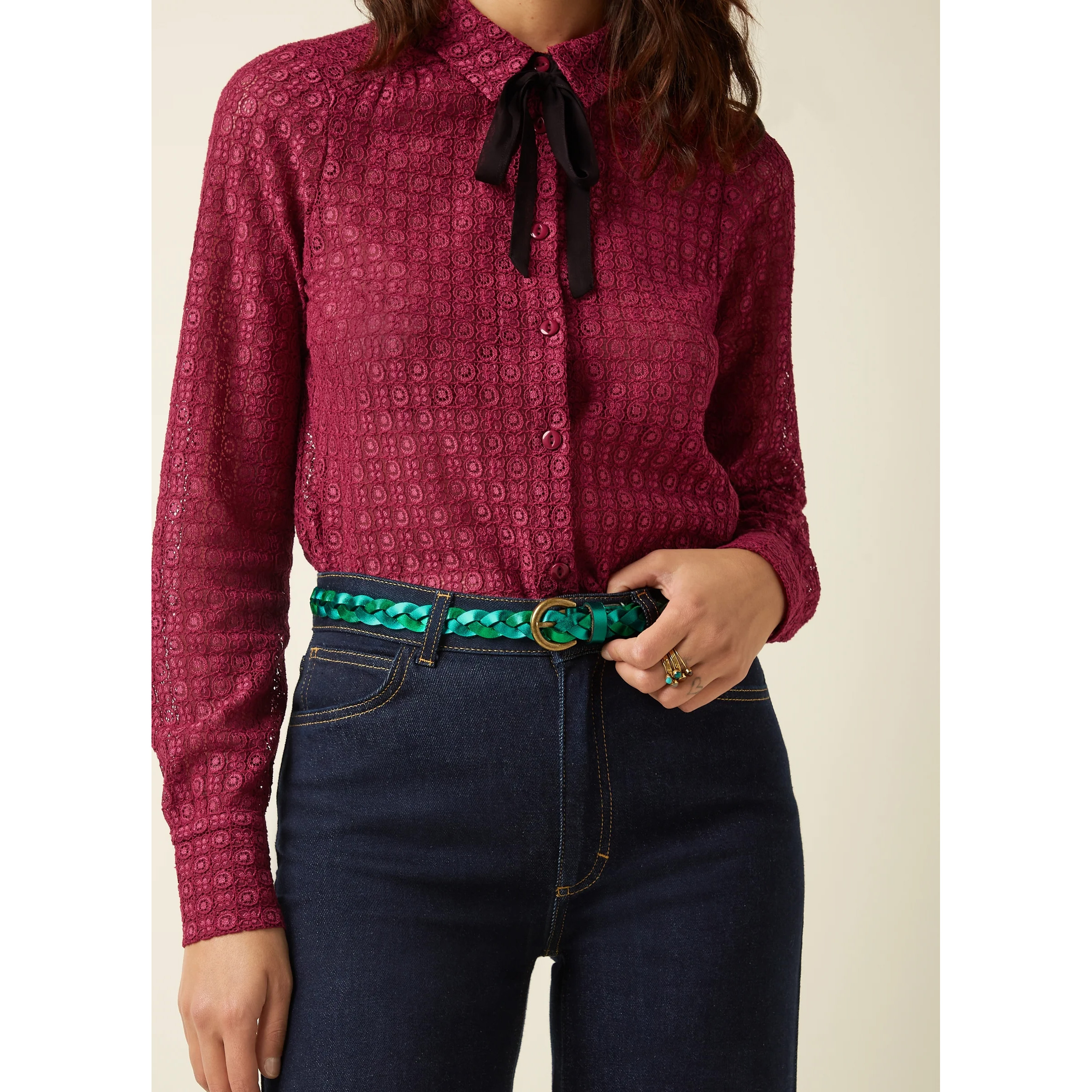 King Louie Gürtel Shiny 2 Tone Belt, Farbe: Ultra Green