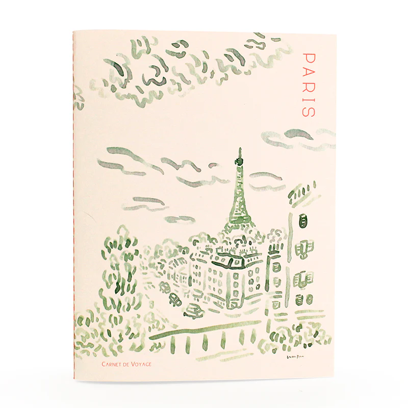 Schreibheft Carnet de Voyage, Paris Eiffel Pink/ L'après-midi, A5, 48 Seiten
