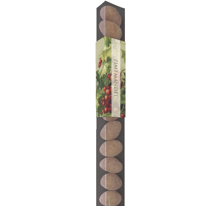 Sköna Ting Schokomandeln, Zimt "Red christmas flowers - holly", ca. 100 g, 2,5 x 30 cm    