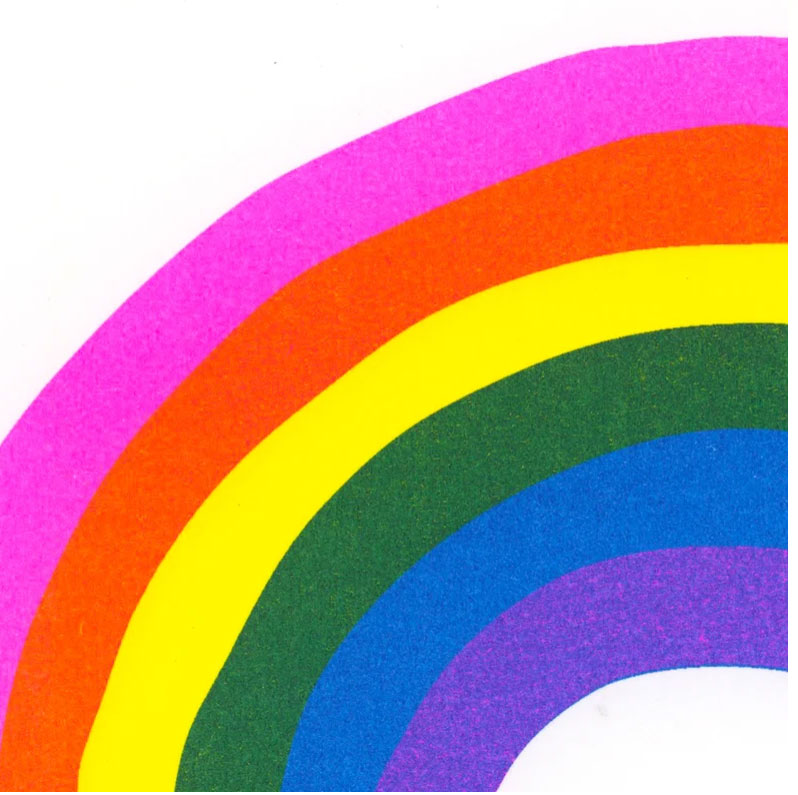 Herr und Frau Rio Postkarte Regenbogen, Risographie Postkarte