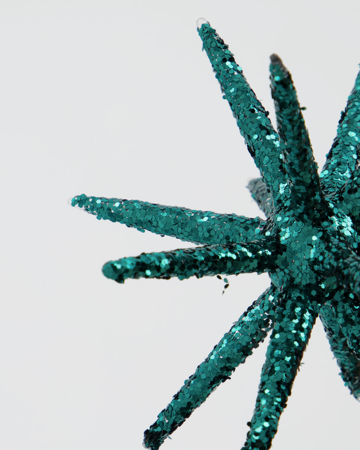 % House doctor XMAS Weihnachtsanhänger Stern Spike, grüner Glitzer, ca.12 cm, Pro Stück  