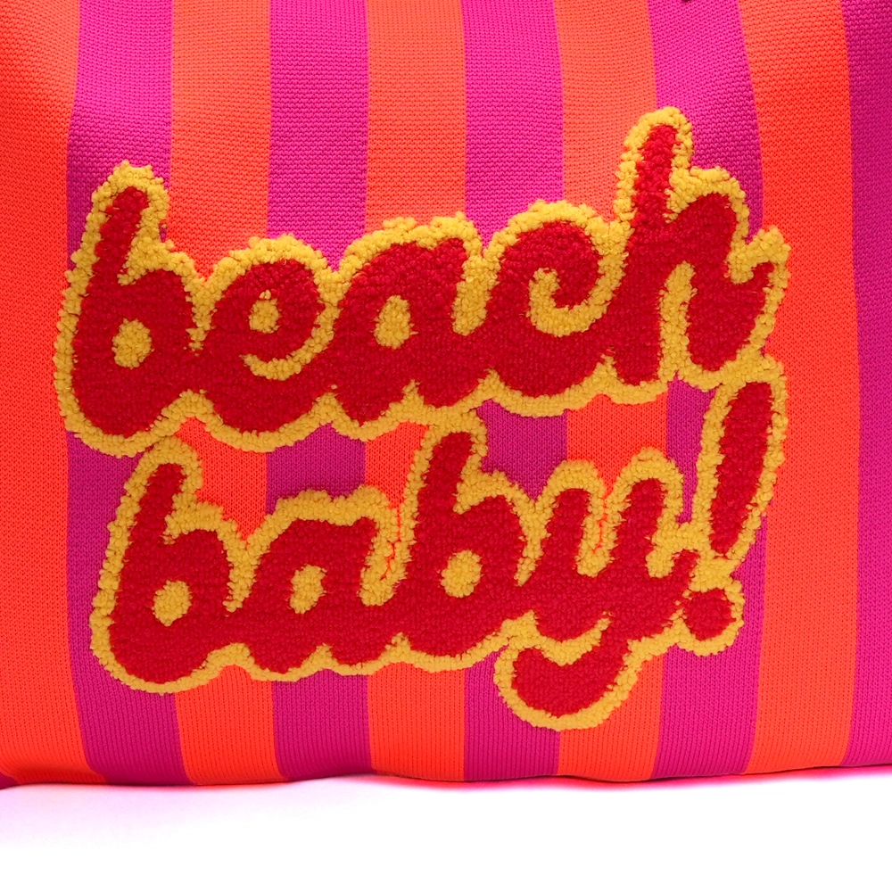 LOT83 Shopper Rebell Loïs 18, beach baby, Streifen Pink, ca.  45 x 35 cm   