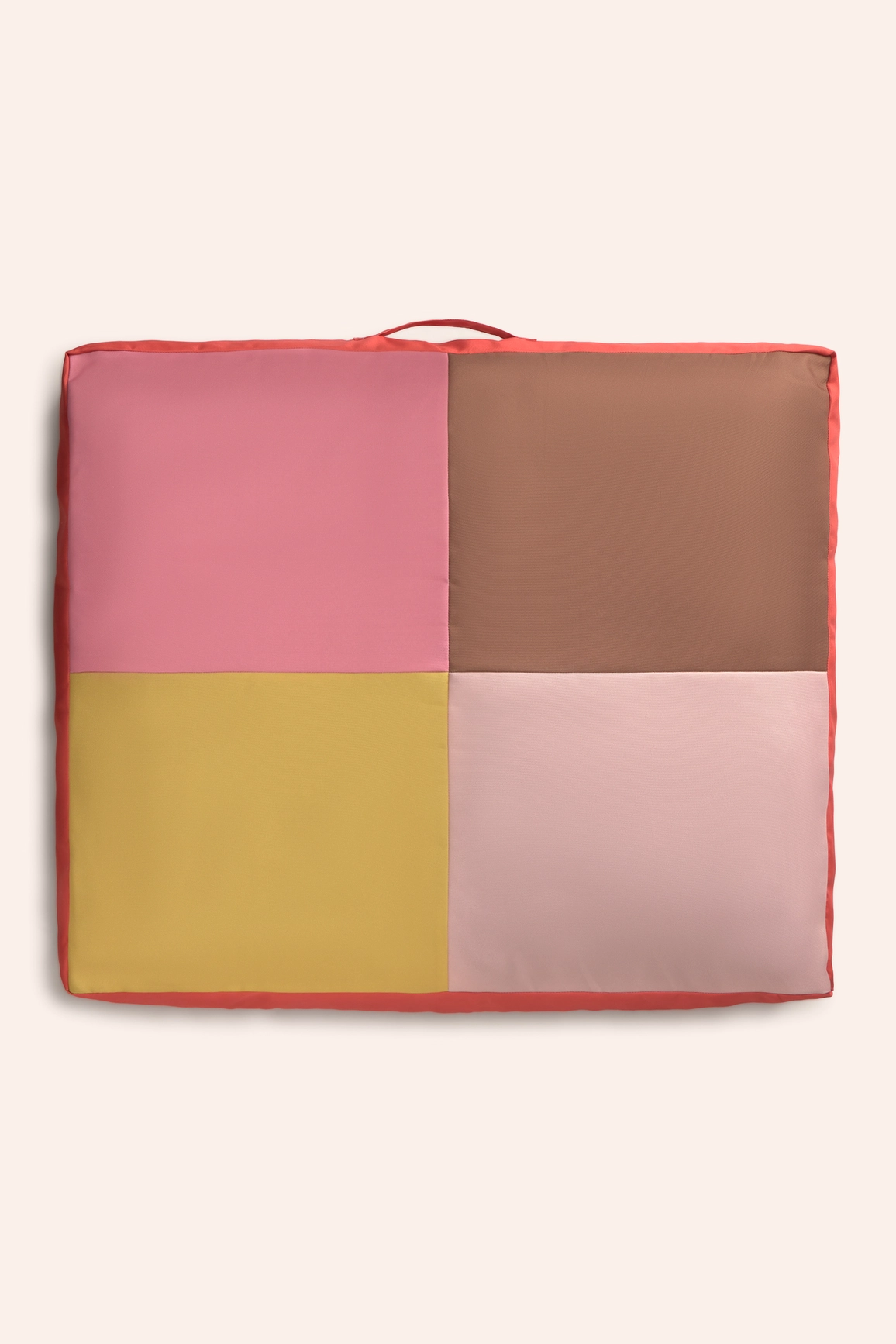 Rosa Buby Haustier-Bodenkissen klein, Hundekissen Orange-Gelb-Rosa,  ca. 60x40x12 cm