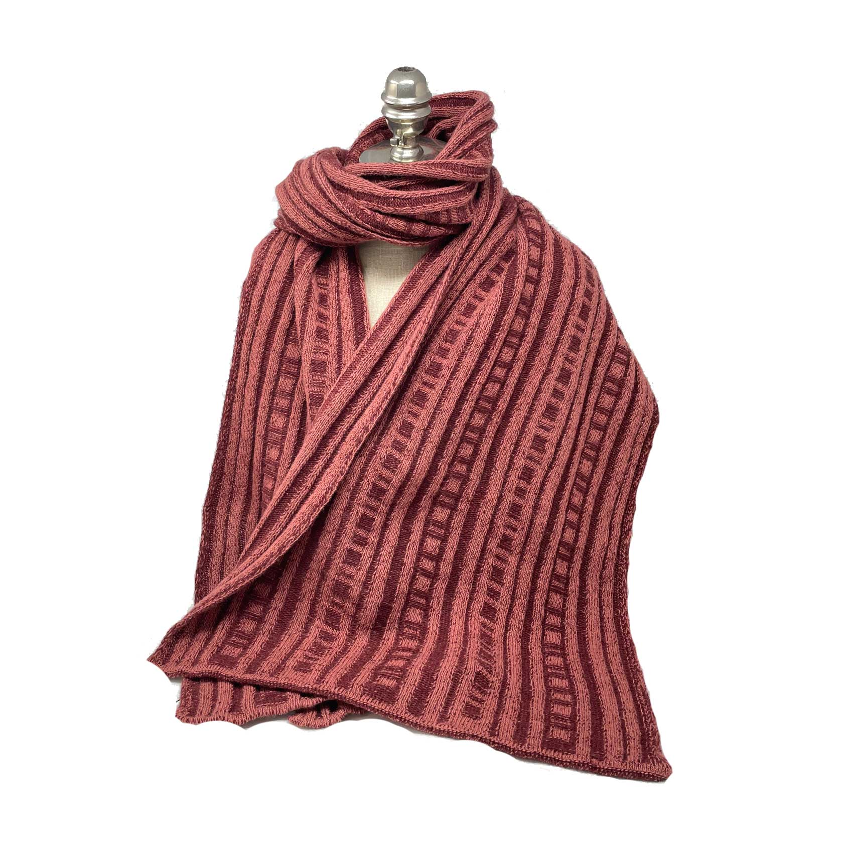 McKernan Schal "BRINDLE" ROSEWOOD,  ca. 42 x 195 cm , 100 % Wolle 