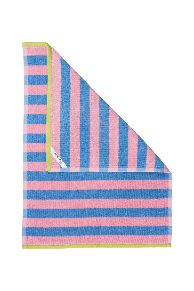 Frottee Geschirrtuch STRIPES Blau/Rosa, ZESTLINE, GOTS Organic 