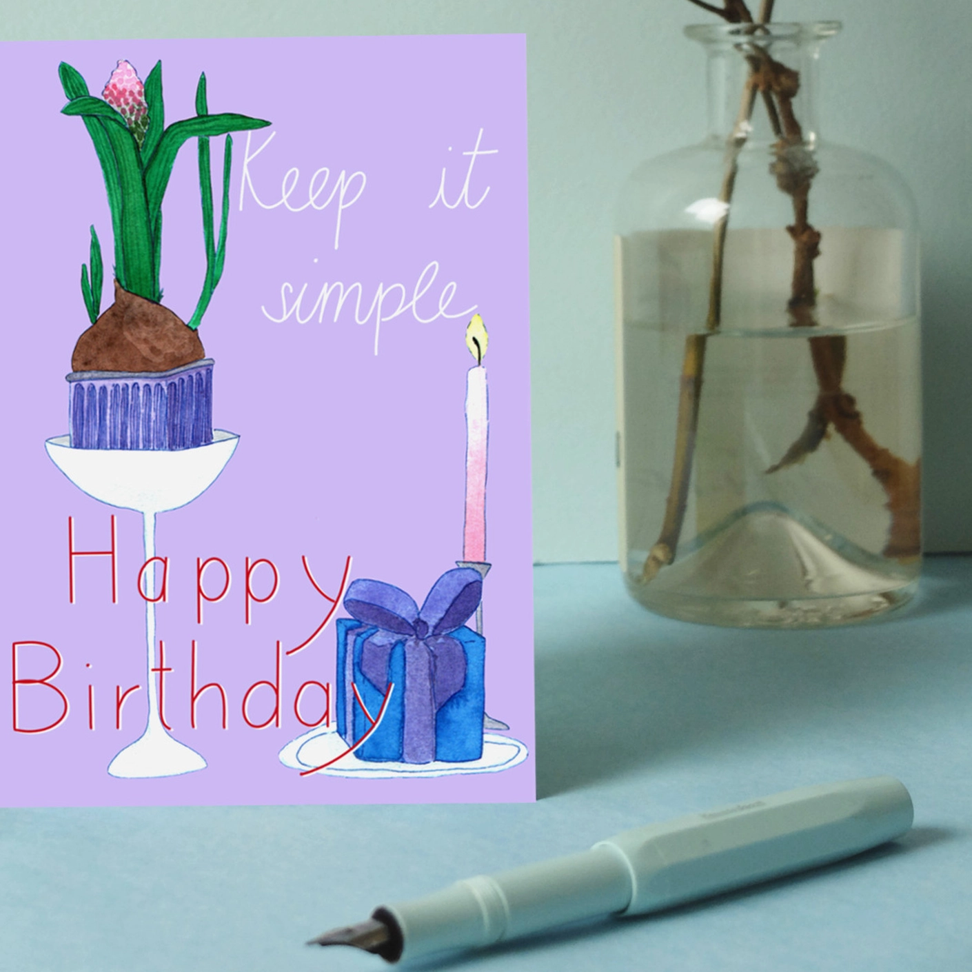 Postkarte Simple Birthday von Wonder Of Today 