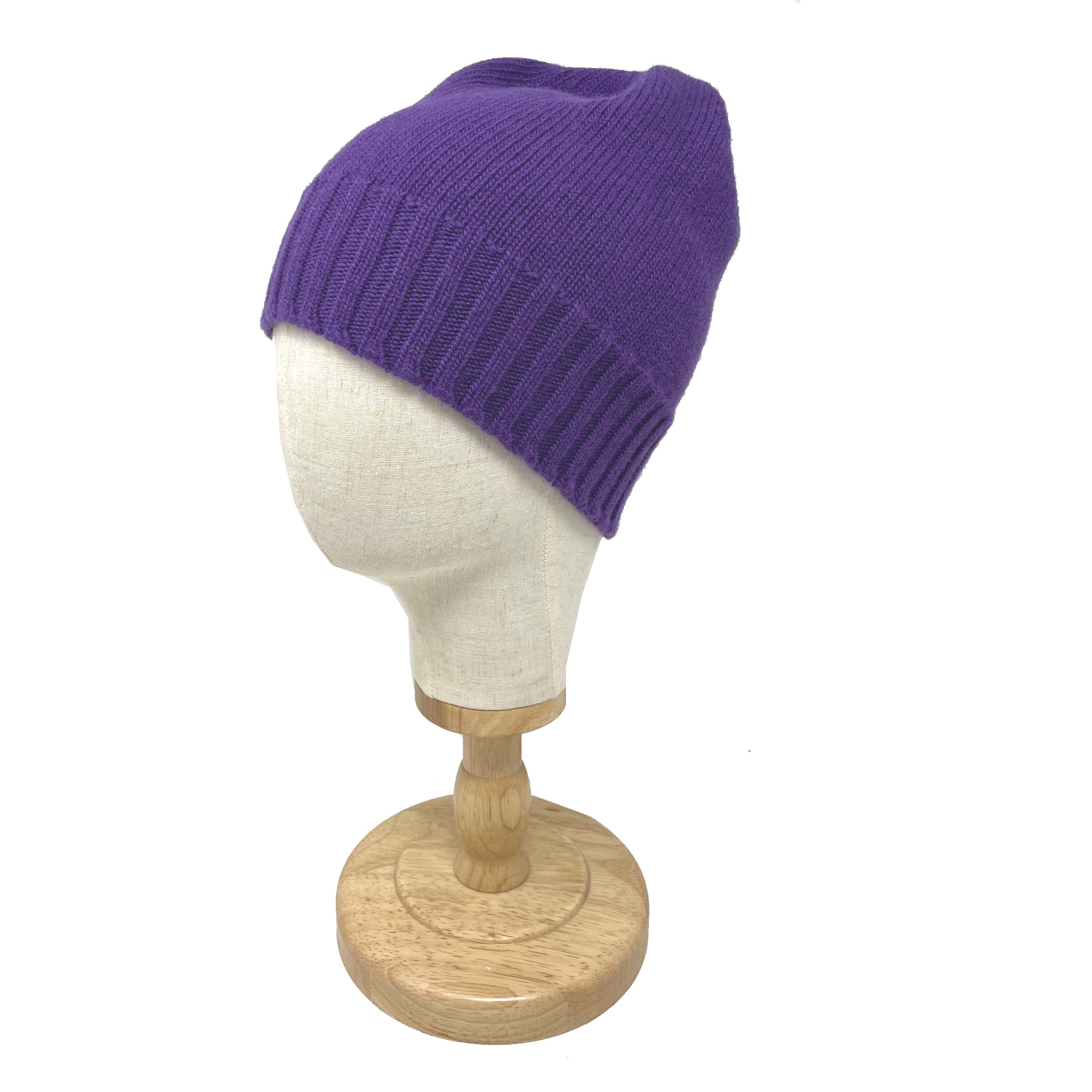 McKernan Mütze "CHUNKY TULIP HAT" violet, Wollmütze, 100% Wolle, Beanie oder mit Umschlag   