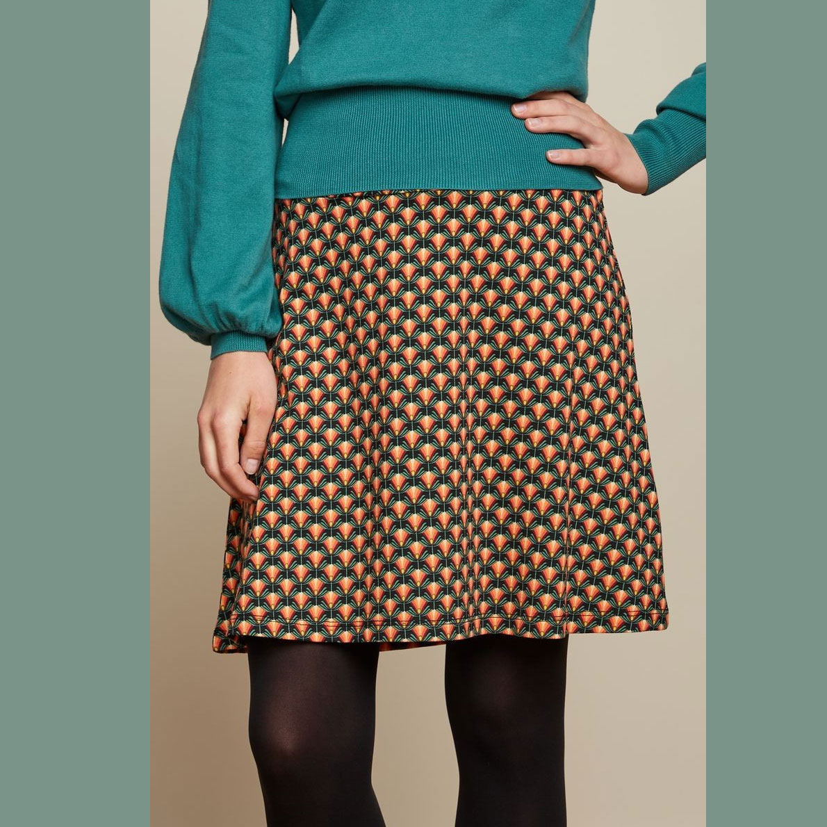 King Louie Border Skirt Rizzoli, Rock, Farbe: Tweed Orange King Louie Border Skirt Rizzoli, Rock, Farbe: Tweed Orange