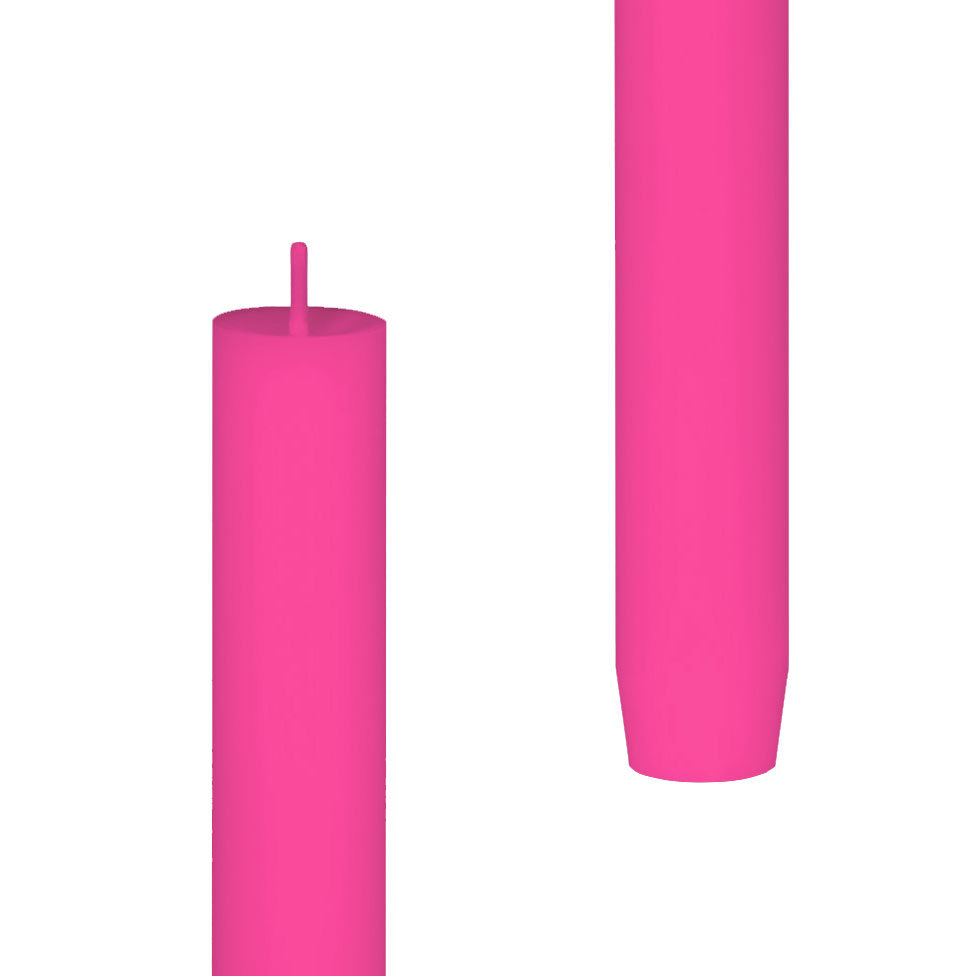 Engels Kerzen  Stabkerze gegossen, Größe D. 2,2 x H 24 cm Pink 