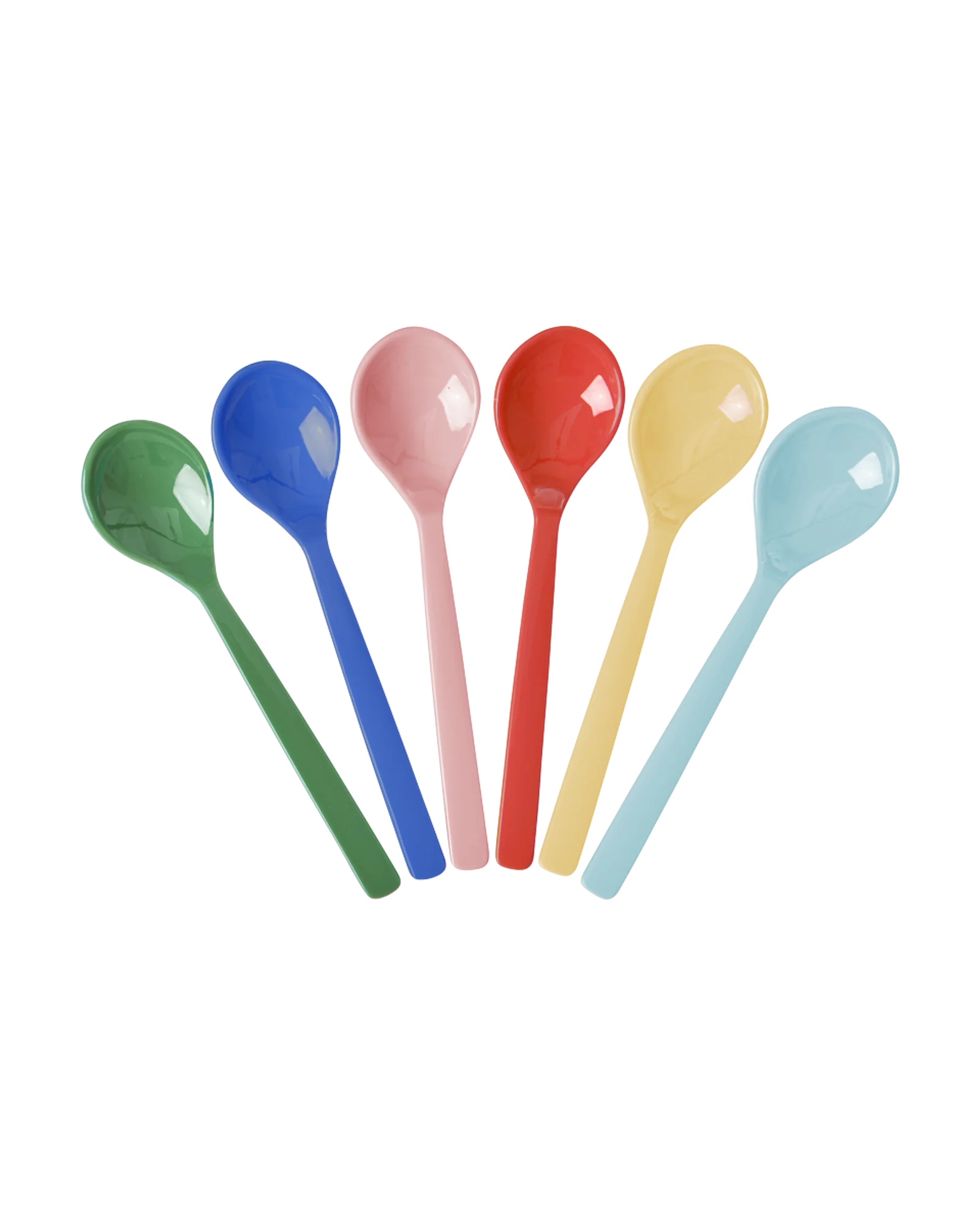 Rice Melamin Teelöffel, uni, 6er Set