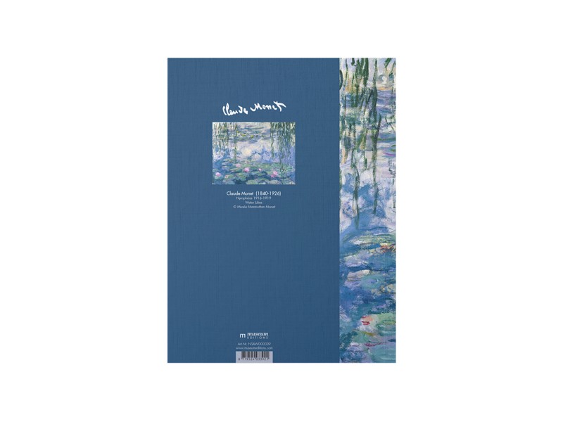 Künstlerjournal Skizzenbuch, Monet, Seerosen, 180 x 240 x 5 mm 