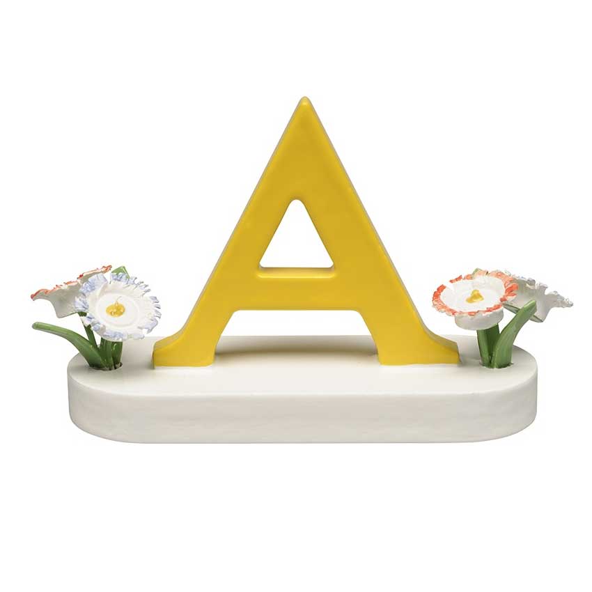 Wendt & Kühn Buchstabe A, mit Blumen