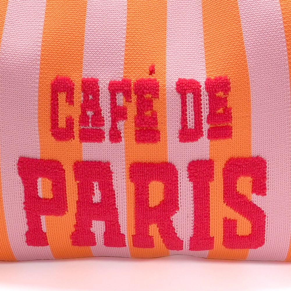 LOT83 Shopper Rebell Loïs 07, CAFE DE PARIS, Streifen orange , ca.  45 x 35 cm