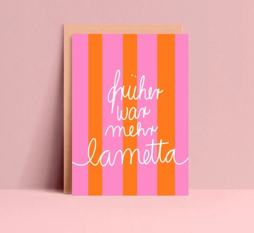 Postkarte "früher war mehr Lametta"  von Ute Arnold 